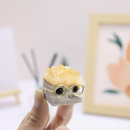 Unique Carved Crystal Hedgehog Figurine