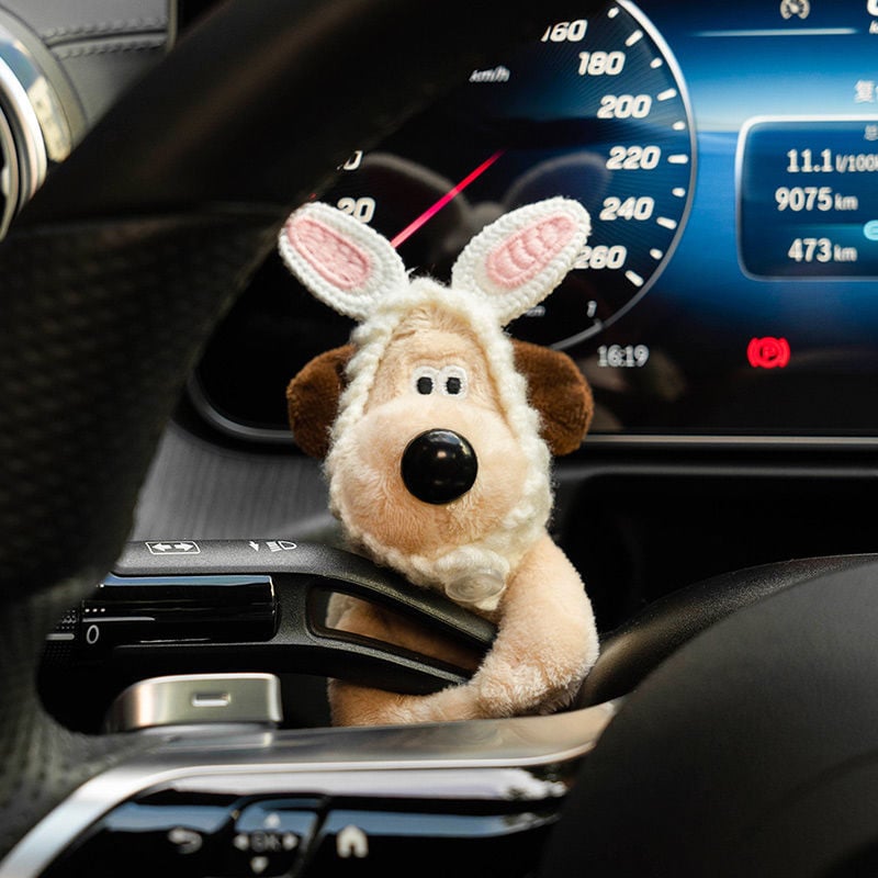 Cute Car Dog Figurine Decoration