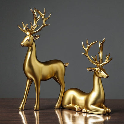 Luxury Pair Deer Home Decor Figurines
