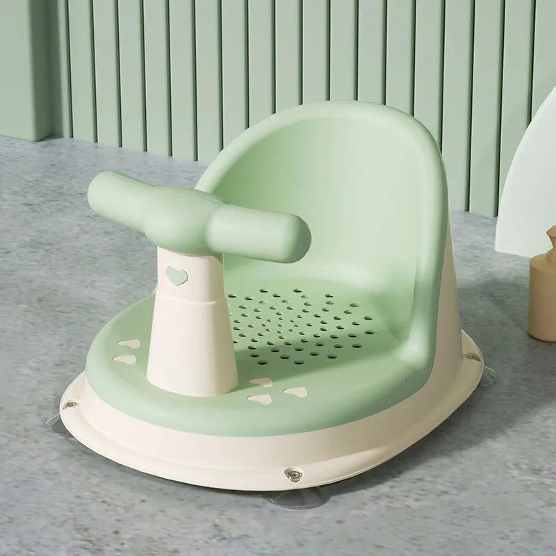 Safe Adjustable Baby Bath Chair with Grip Handle