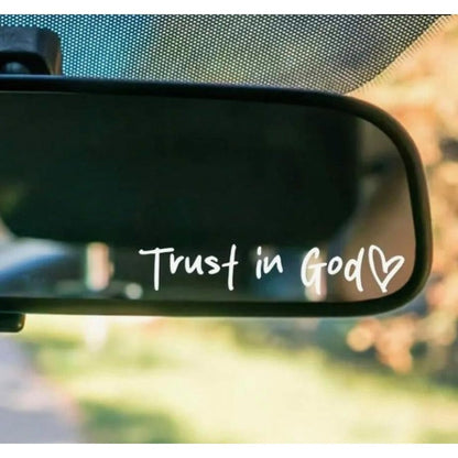 Faith Inspirational Car Mirror Sticker