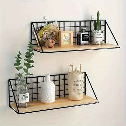 Sleek Metal Wall Shelf - Fesara