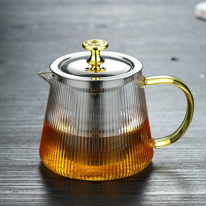 Clear Borosilicate Glass Teapot – Sleek Design