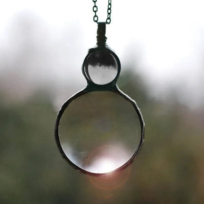 Elegant Magnifier Pendant Necklace