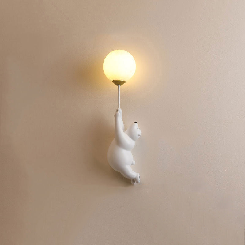 Colorful Kids LED Wall Light in Clear Plastic