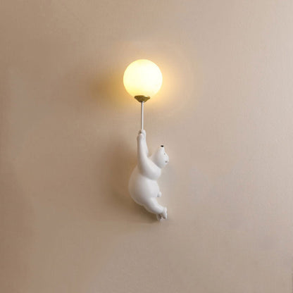 Colorful Kids LED Wall Light in Clear Plastic