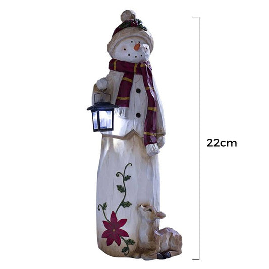 Winter Snowman Solar Powered Lantern - Fesara