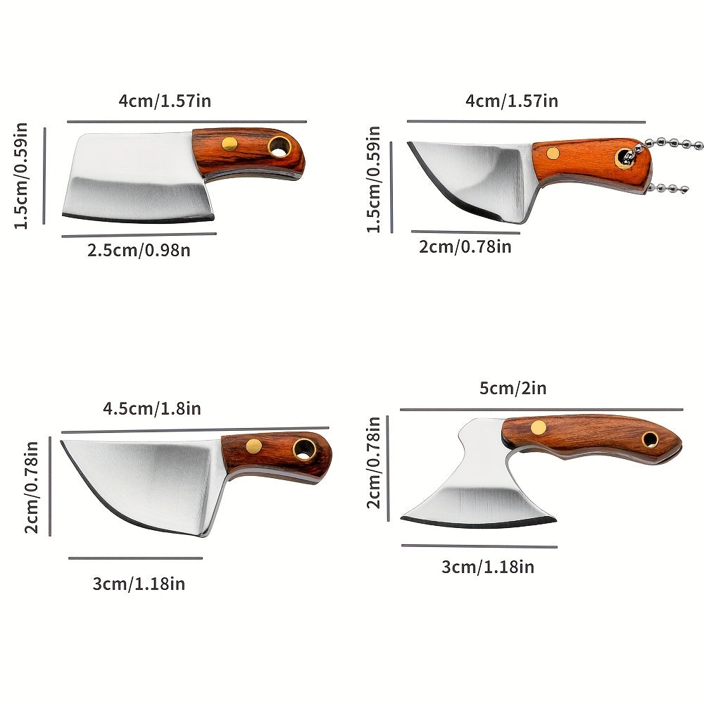 Compact Damascus Steel Knife Set