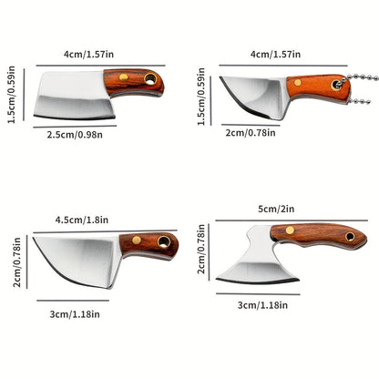 Compact Damascus Steel Knife Set