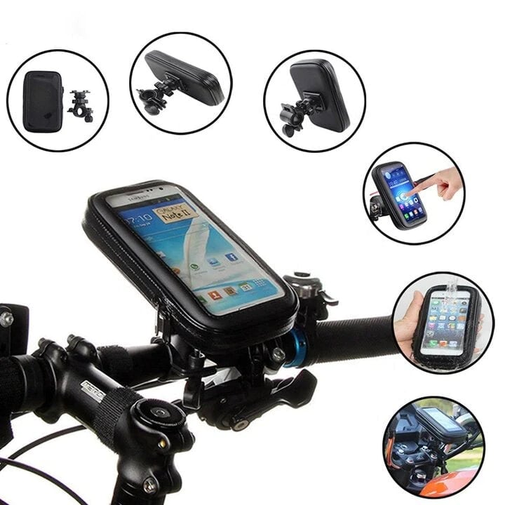 Waterproof Bicycle Phone Holder with Power Bank