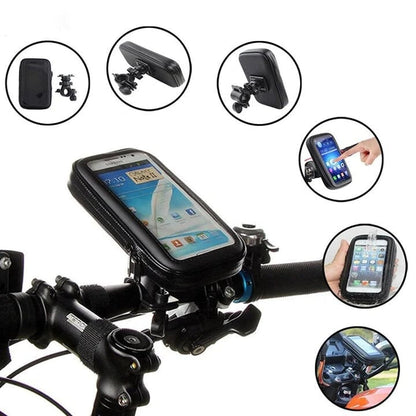 Waterproof Bicycle Phone Holder with Power Bank