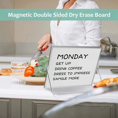 Double Sided Magnetic Whiteboard for Home and Office