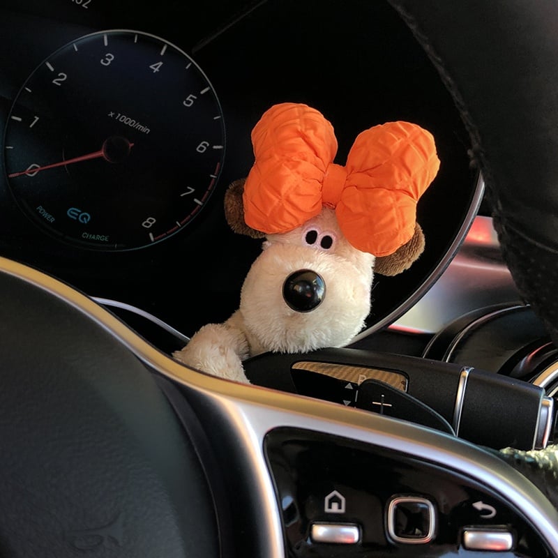 Cute Car Dog Figurine Decoration