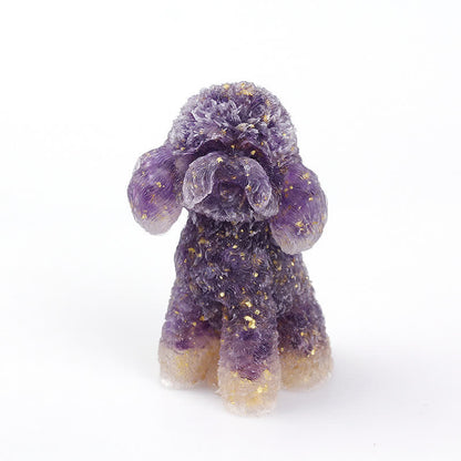 Sparkling Crystal Dog Gemstone Figurine Ornament