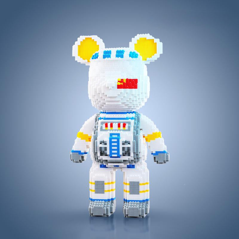 Colorful Building Block Bear Toys - Fun DIY Display Figures