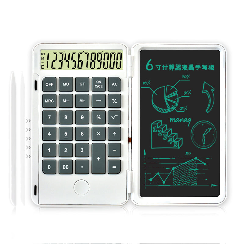 Compact 2-in-1 Calculator with Erasable Note Pad - Fesara