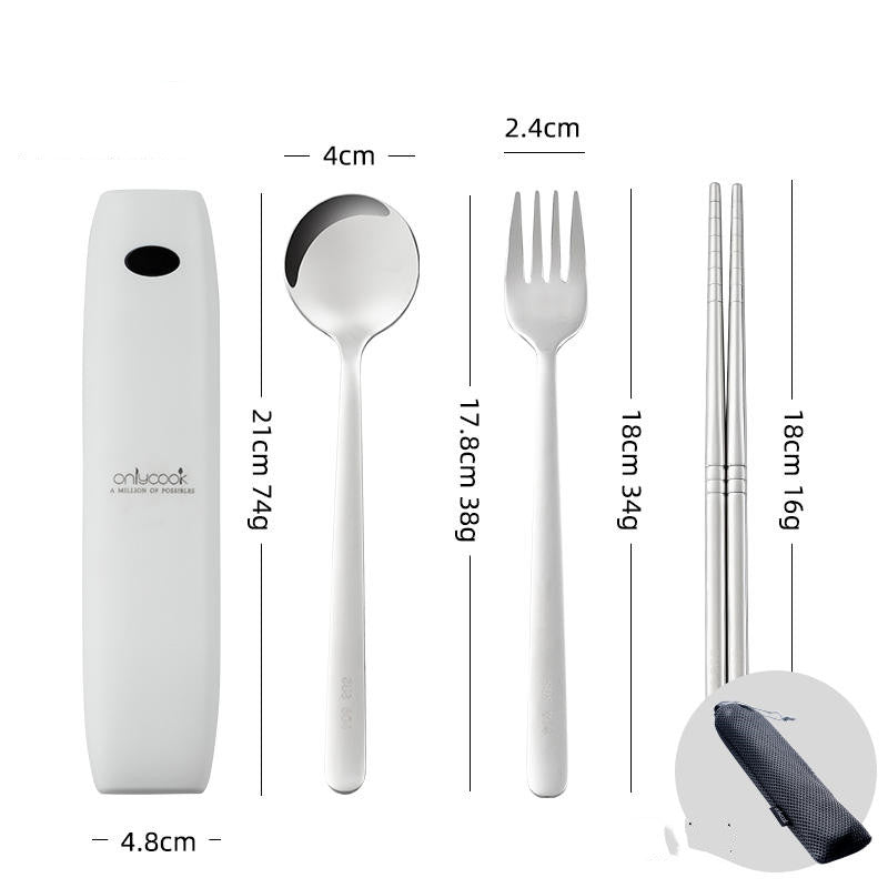 Travel Cutlery Set With UV Sanitizer - Fesara