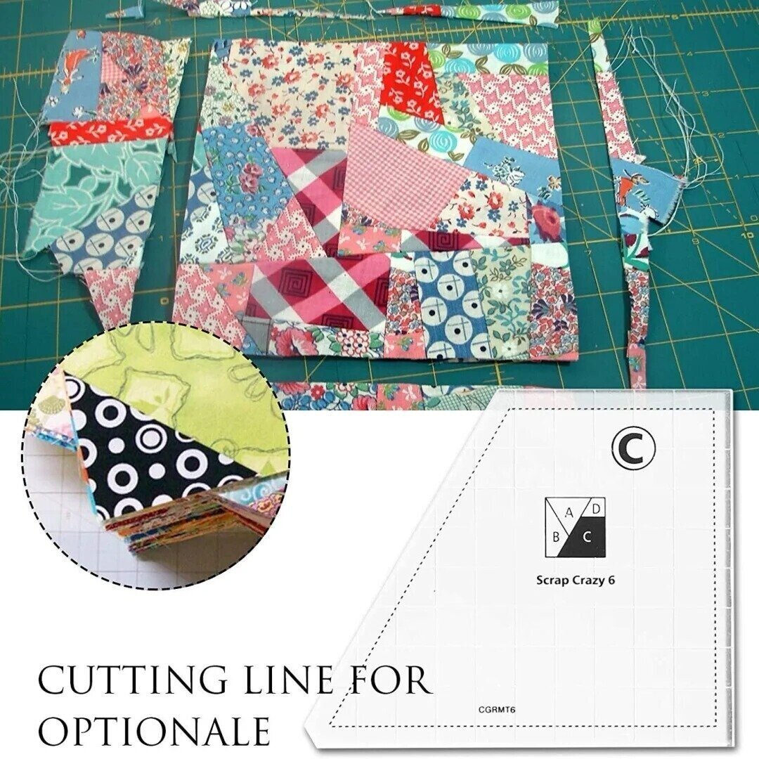 Easy Sewing Template Kit with Non Slip Fabric Cutter Guide