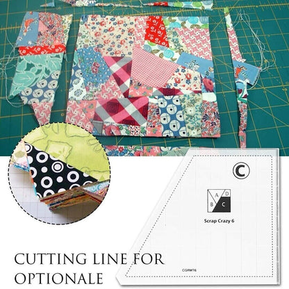 Easy Sewing Template Kit with Non Slip Fabric Cutter Guide