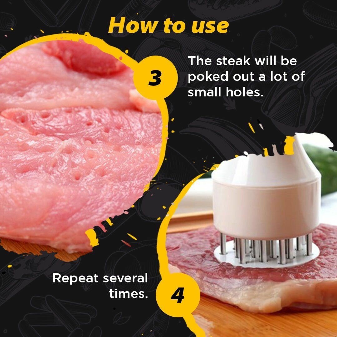 Easy Use Stainless Steel Meat Press Tenderizer Tool