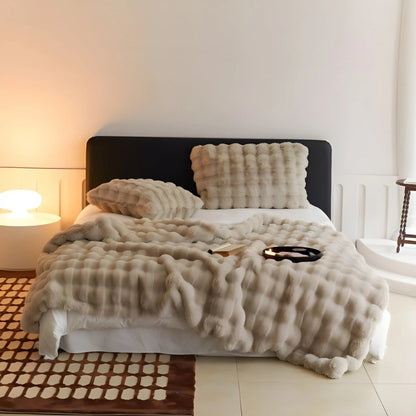 Plush Soft Fuzzy Throw Blanket for Cozy Comfort