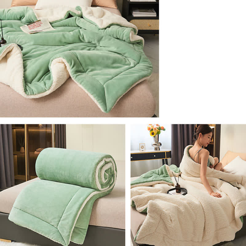 Plush Double Sided Velvet Throw Blanket