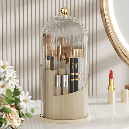 Rotating Makeup Brush Stand & Cosmetic Storage Case
