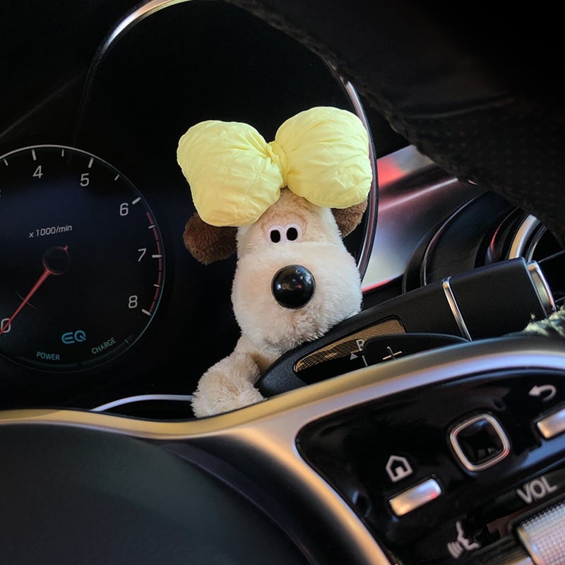 Cute Car Dog Figurine Decoration