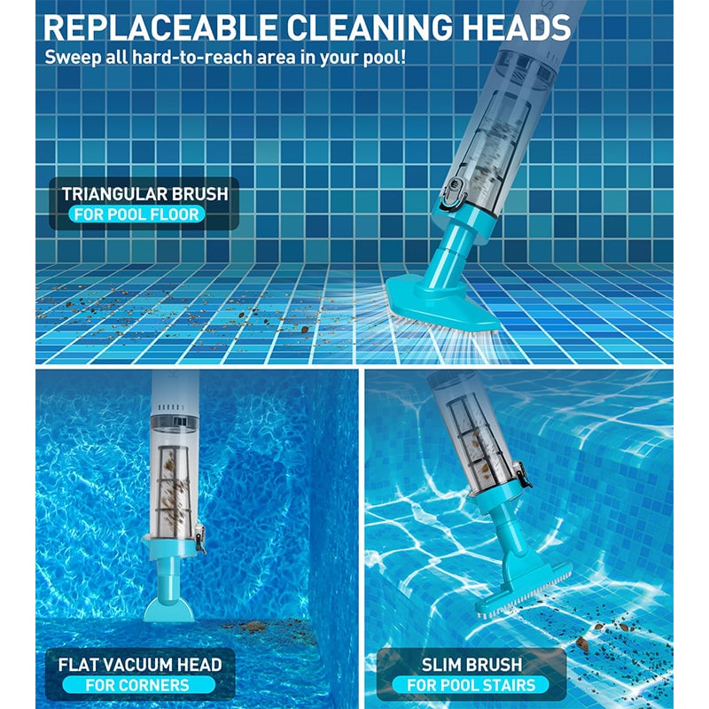 Portable Rechargeable Pool Vacuum Cleaner Kit