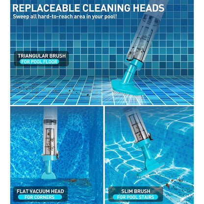 Portable Rechargeable Pool Vacuum Cleaner Kit
