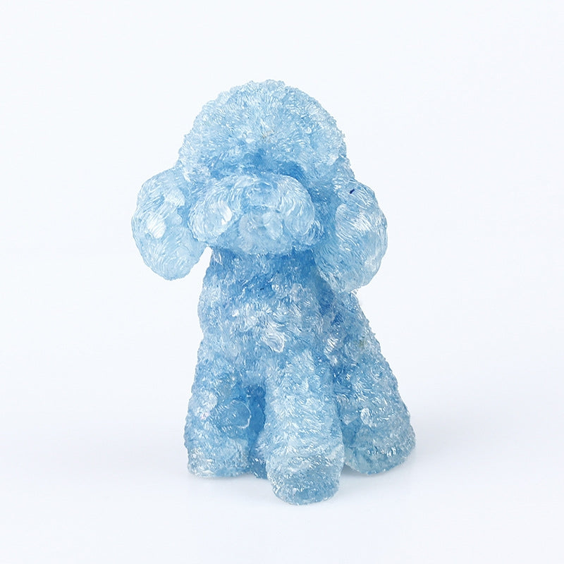 Sparkling Crystal Dog Gemstone Figurine Ornament