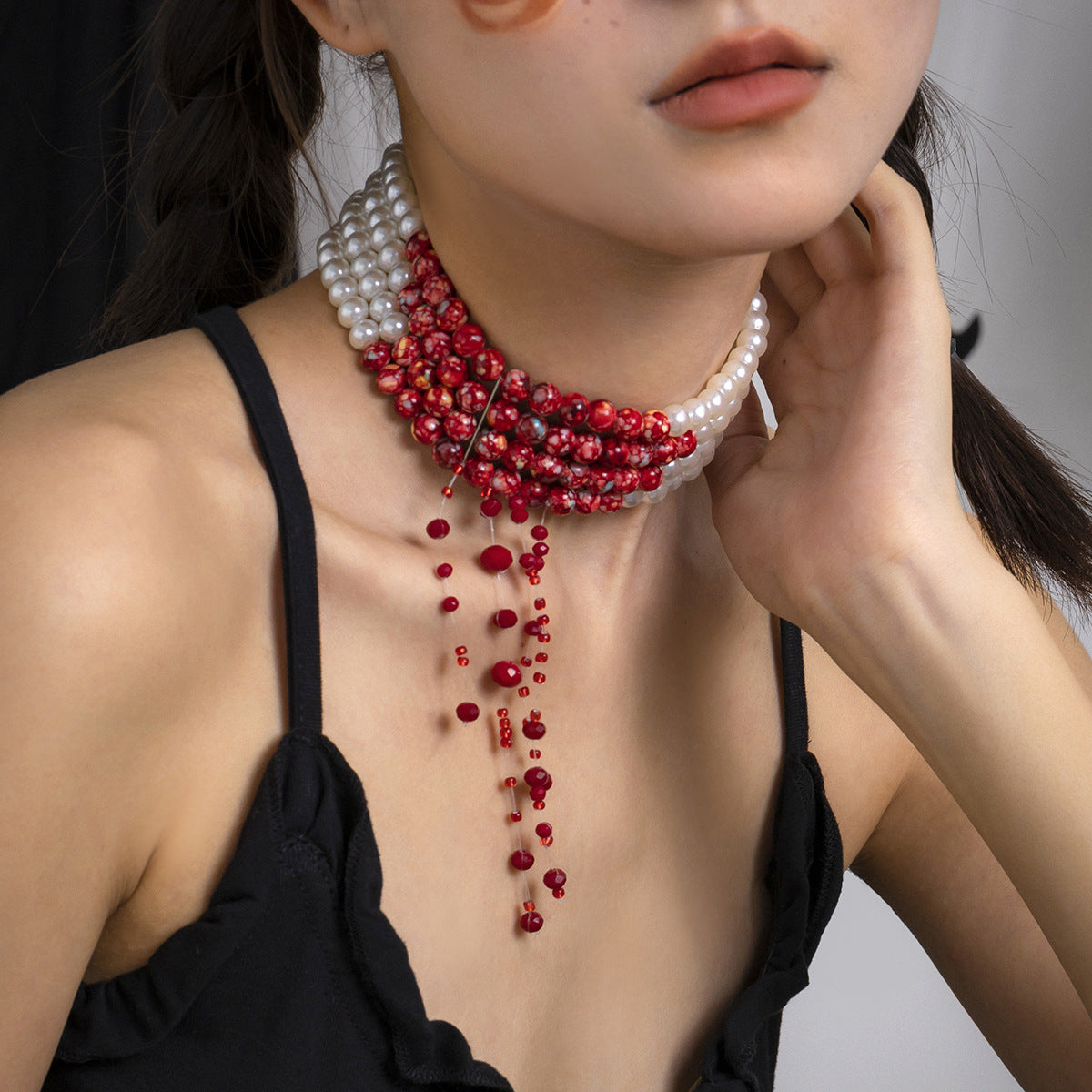 Spooky Chain Choker Necklace - Fesara