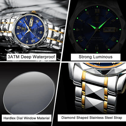 Premium Men's Waterproof Luminous Wrist Watch