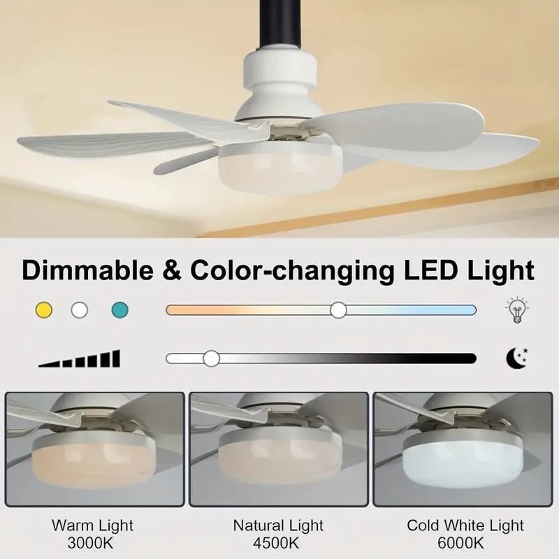 Compact 2-in-1 Ceiling Fan and Light Kit