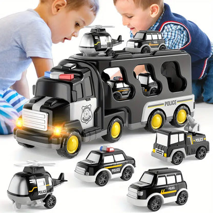 Fun Kids Police Truck Toy with Lights and Sounds