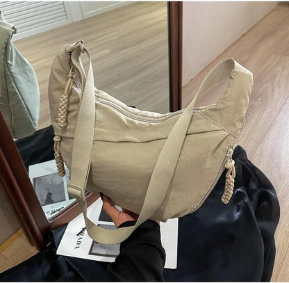Practical Nylon Crossbody Bag with Organized Pockets