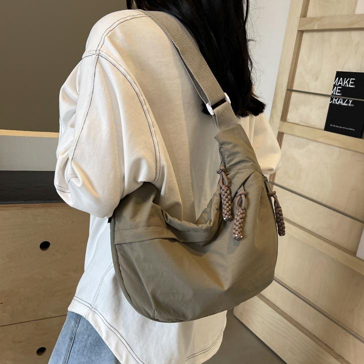 Practical Nylon Crossbody Bag with Organized Pockets