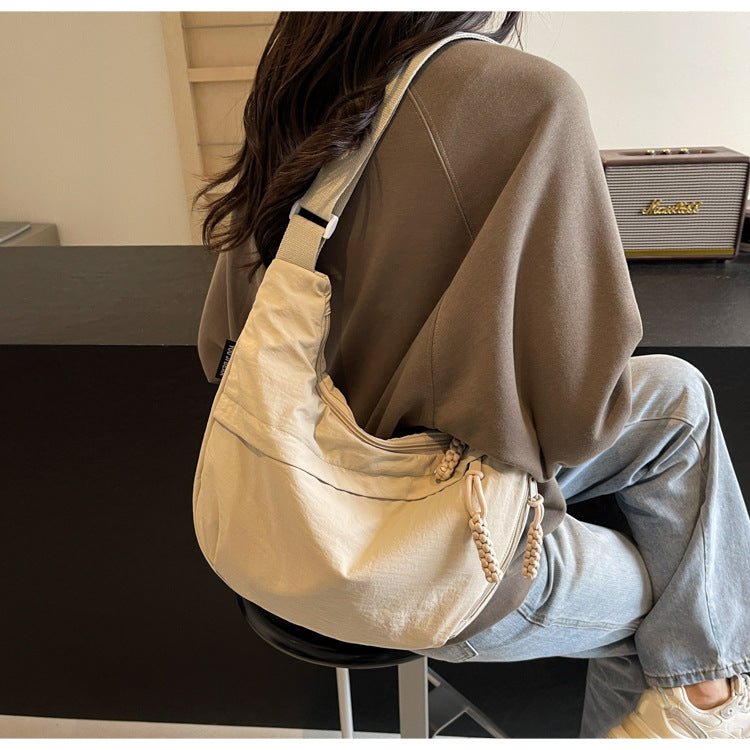 Practical Nylon Crossbody Bag with Organized Pockets
