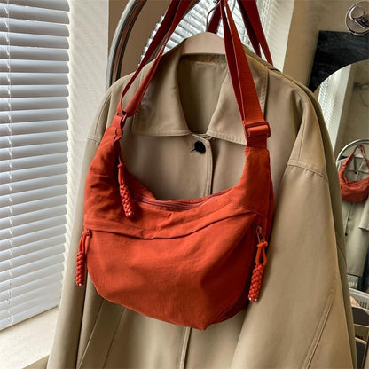 Practical Nylon Crossbody Bag with Organized Pockets
