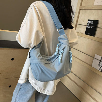 Practical Nylon Crossbody Bag with Organized Pockets