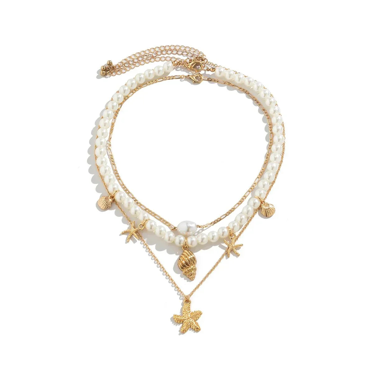 Delicate Coastal Charm Layered Necklace Set