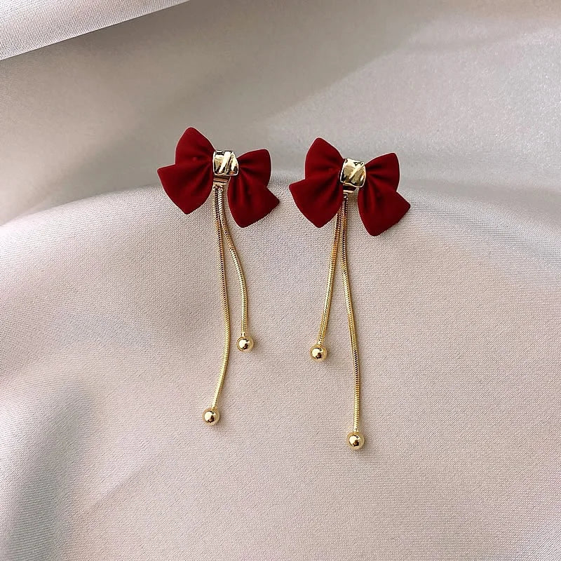 Delicate Rose Gold Drop Earrings - Fesara