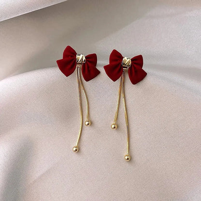 Delicate Rose Gold Drop Earrings - Fesara