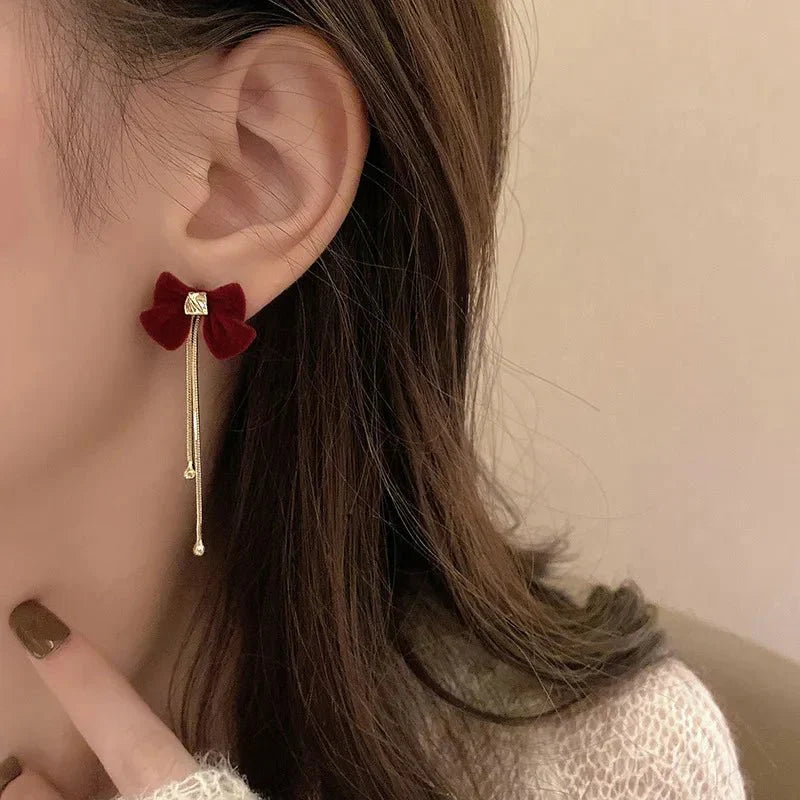 Delicate Rose Gold Drop Earrings