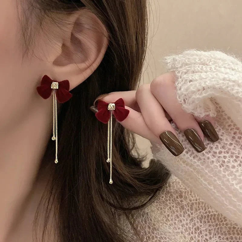 Delicate Rose Gold Drop Earrings