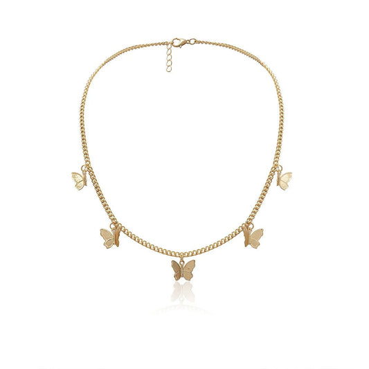 Delicate Floral Pendant Choker Necklace - Fesara