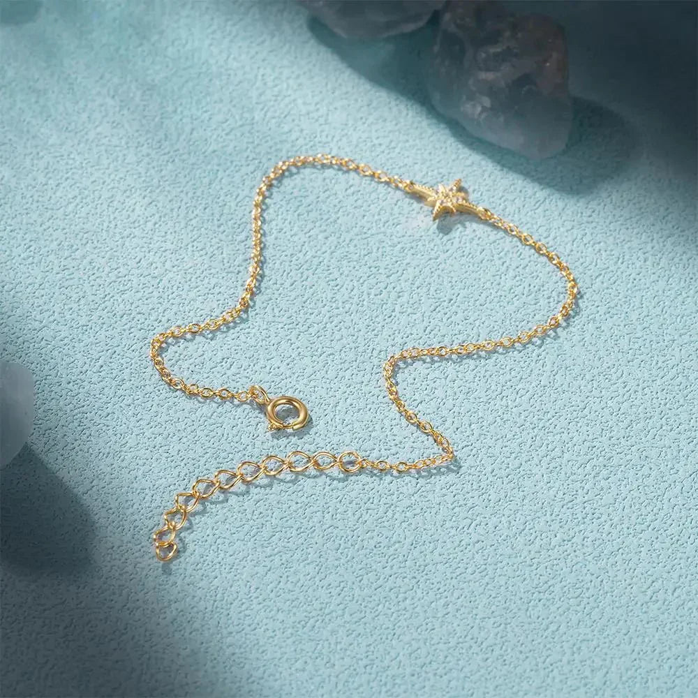 Delicate Chain Star Charm Bracelet