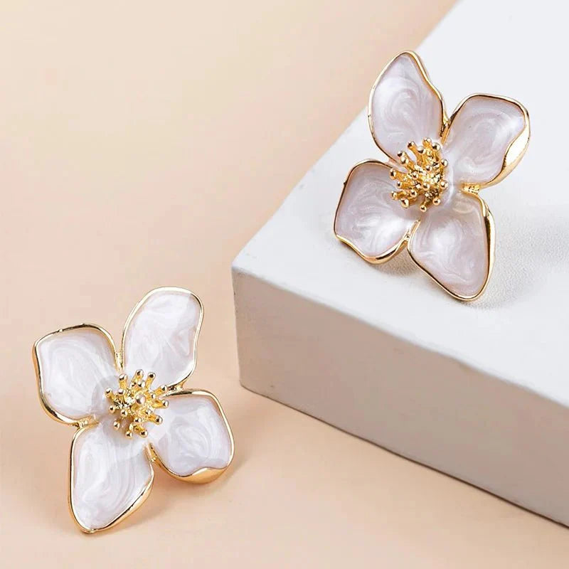Delicate Flower Drop Earrings