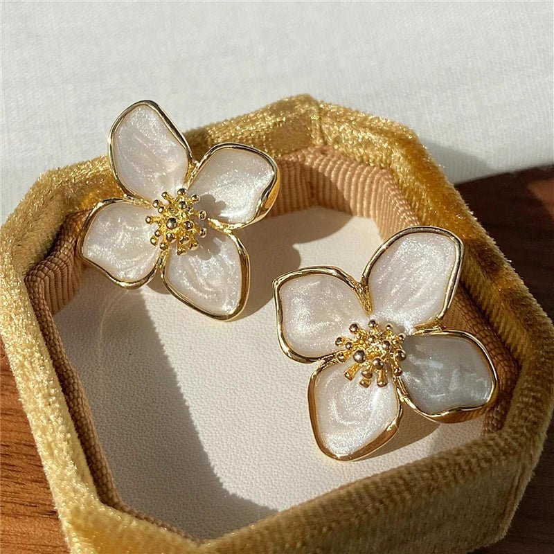Delicate Flower Drop Earrings