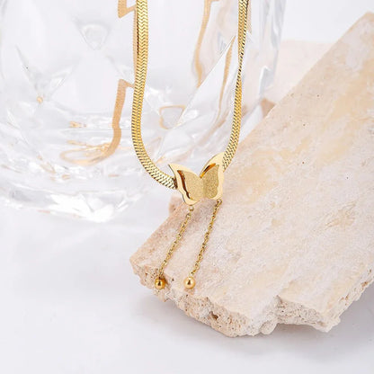 Delicate Floral Drop Pendant Necklace